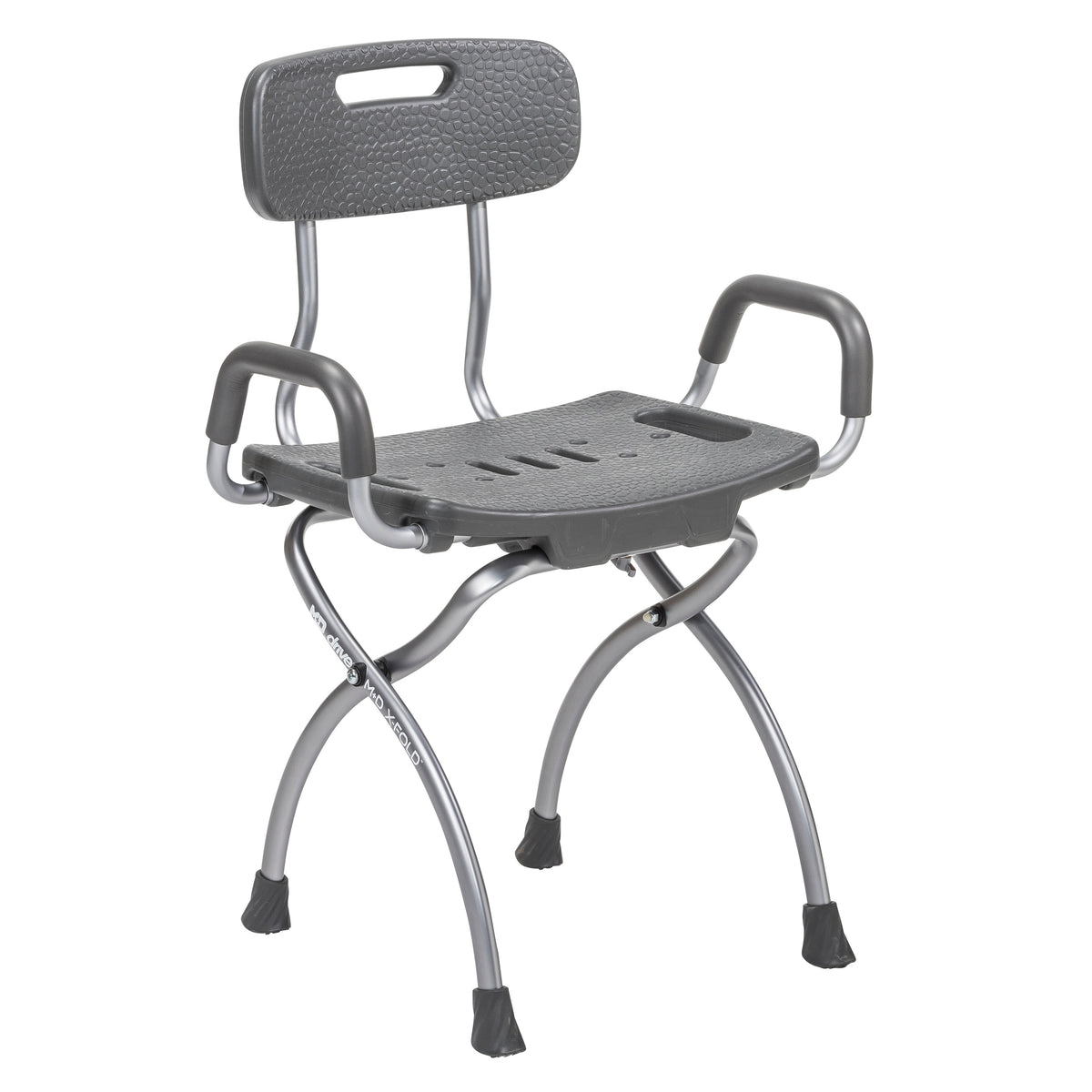MD by Drive X-Fold Shower Chair, Storm — MD50100GR
