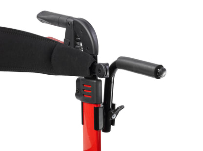 Nitro Duet Dual Function Transport Wheelchair and Rollator Rolling Walker, Red — RTL10266DT