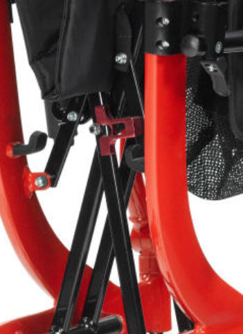 Nitro Duet Dual Function Transport Wheelchair and Rollator Rolling Walker, Red — RTL10266DT