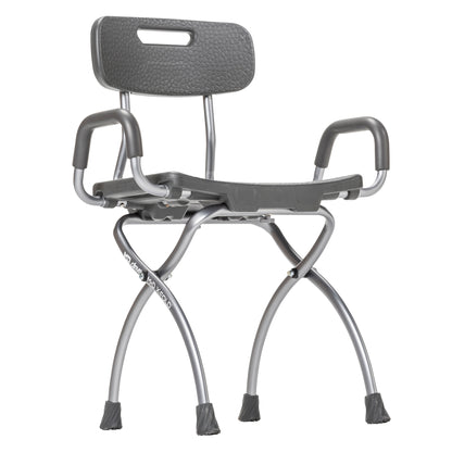 MD by Drive X-Fold Shower Chair, Storm — MD50100GR