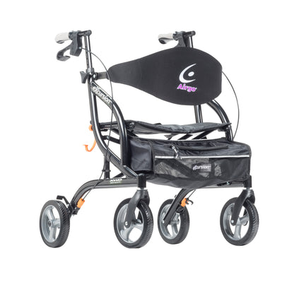 eXcursion XWD Heavy Duty Rollator Rolling Walker, Pearl Black — 700-929