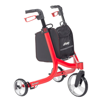 Nitro Euro Style 3-Wheel Rollator Rolling Walker — RTL10266TWHL