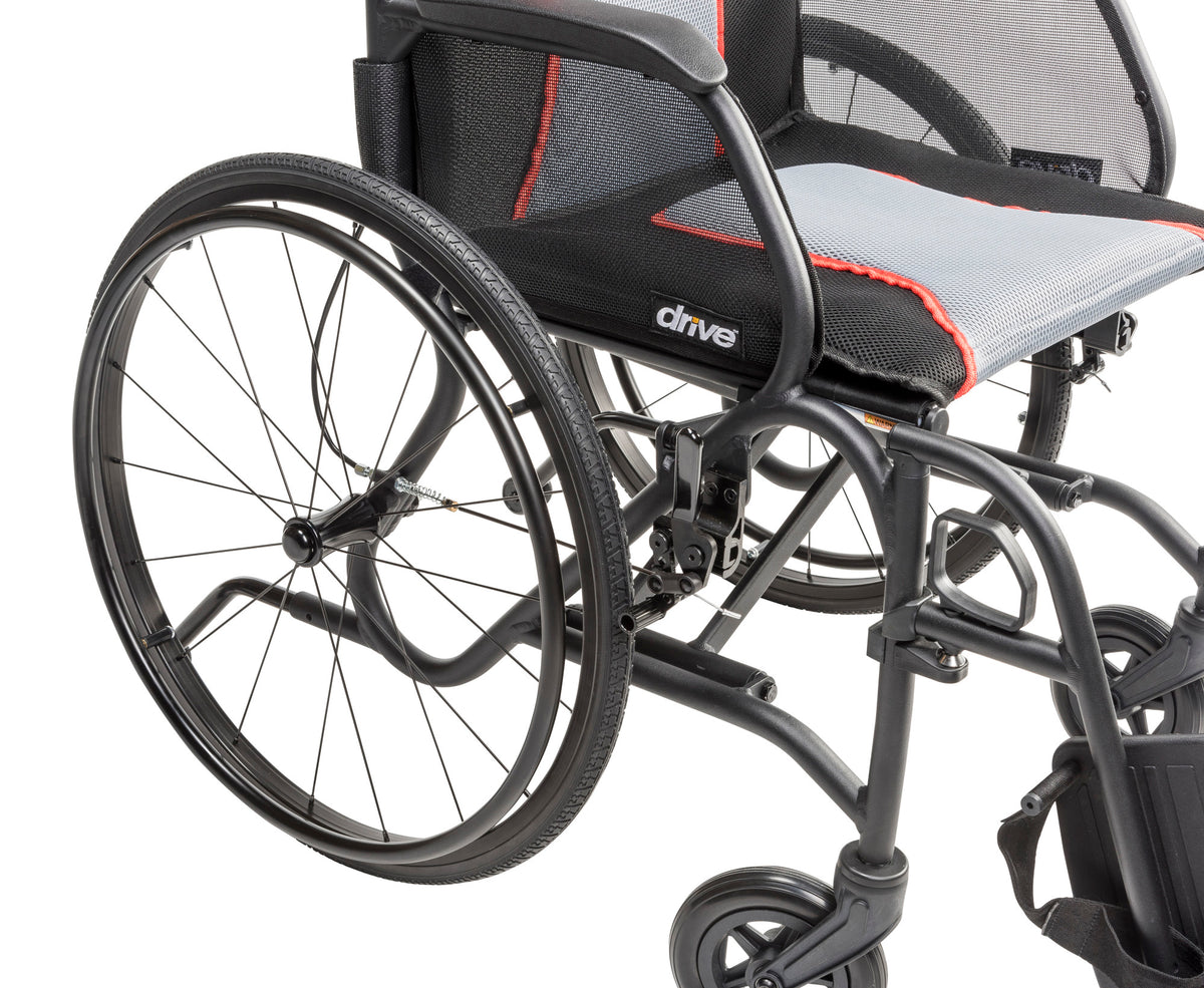 AeroFly™ Ultra-Lite Wheelchair, Matte Black, 18" — AF18FDABK-SF