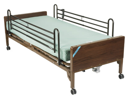 Delta Ultra Light Semi Electric Hospital Bed with Full Rails and Innerspring Mattress — 15030BV-PKG