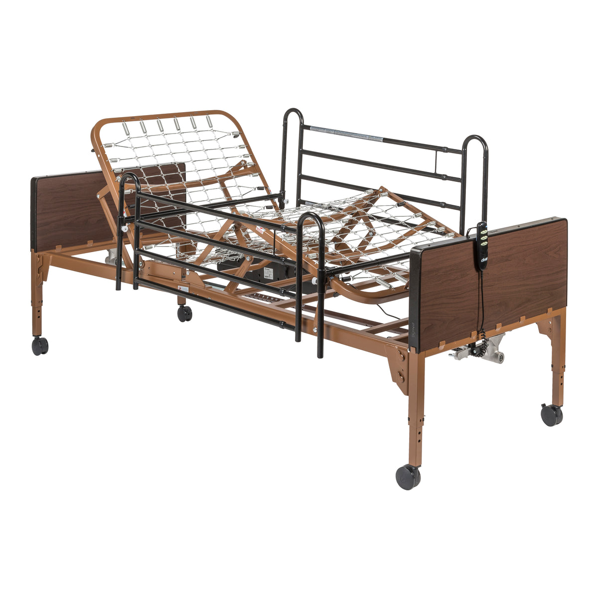 Delta Ultra Light Semi Electric Hospital Bed with Full Rails — 15030BV-FR