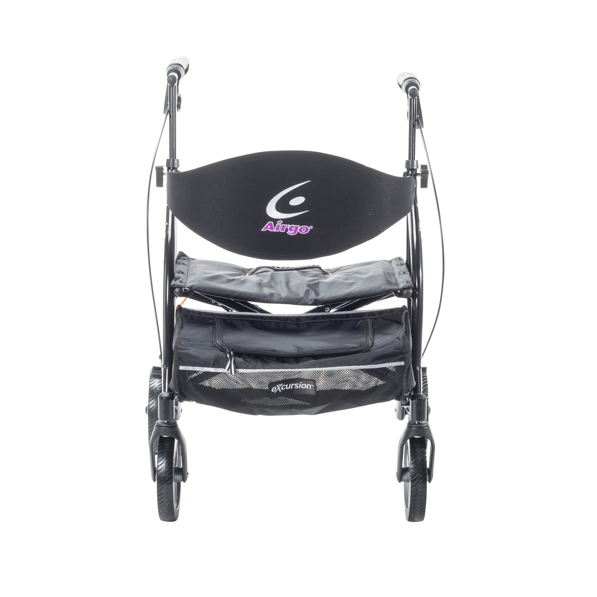 eXcursion XWD Heavy Duty Rollator Rolling Walker, Pearl Black — 700-929