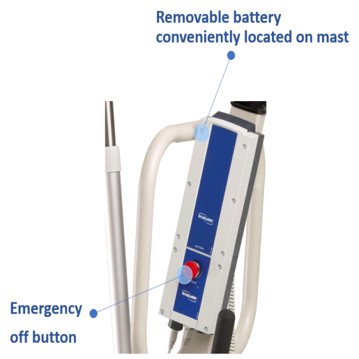 Invacare Reliant 450 Battery-Powered Lift with Power-Opening Low Base