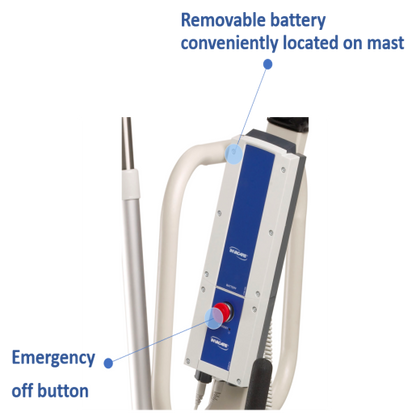 Invacare Reliant 450 Battery-Powered Lift with Power-Opening Low Base