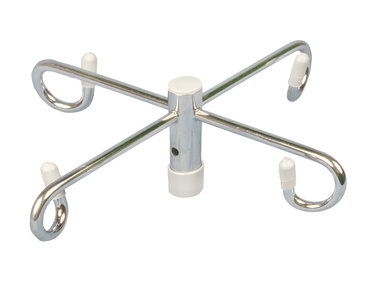 Economy Removable Top I. V. Pole, 2 Hook Top, Chrome — 13029