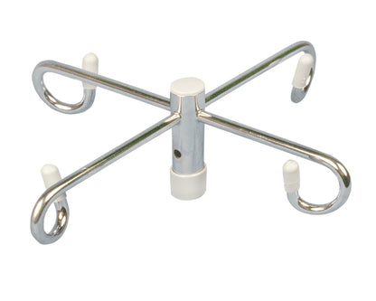 Economy Removable Top I. V. Pole, 2 Hook Top, Chrome — 13029