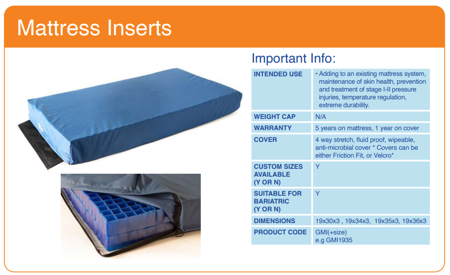 Blake Medical Geo-Matrix™ Gel Mattress Insert