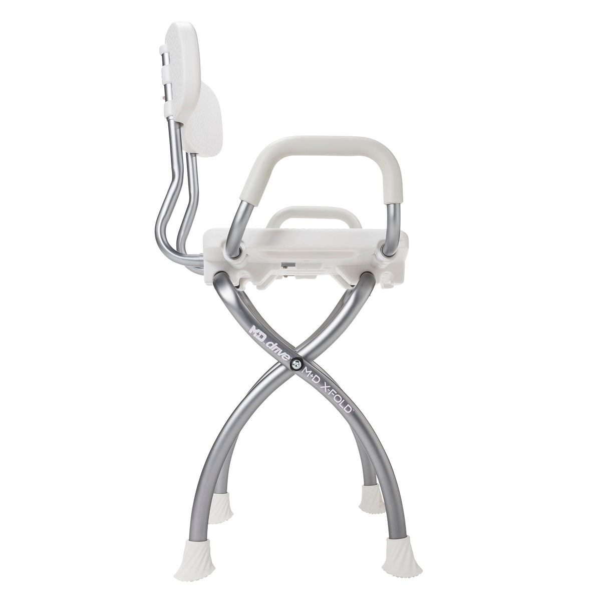 MD by Drive X-Fold Shower Chair, Pearl — MD50100WH