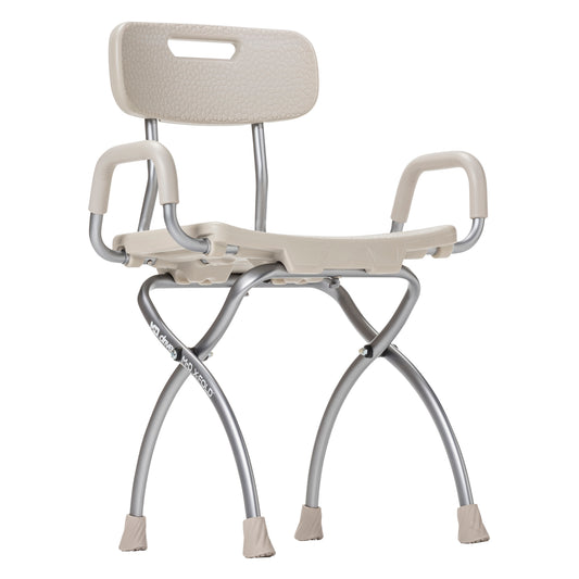 MD by Drive X-Fold Shower Chair, Stone — MD50100TP