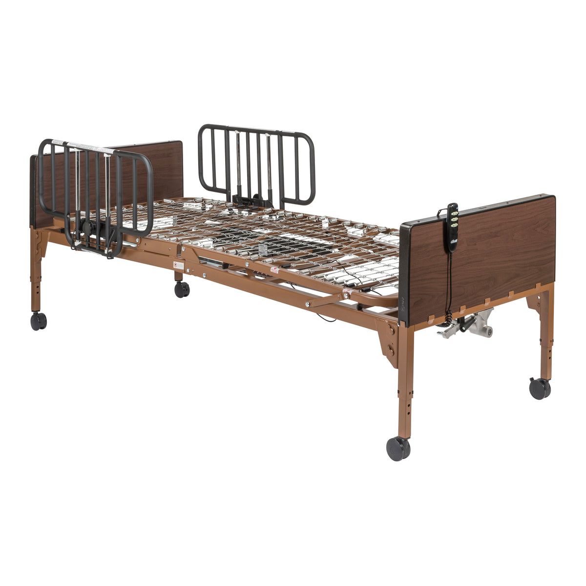 Delta Ultra Light Semi Electric Hospital Bed with Half Rails — 15030BV-HR