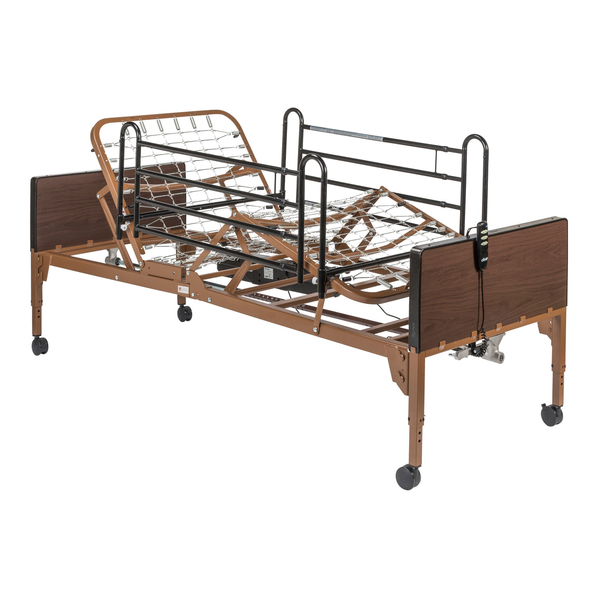 Delta Ultra Light Semi Electric Hospital Bed with Full Rails — 15030BV-FR