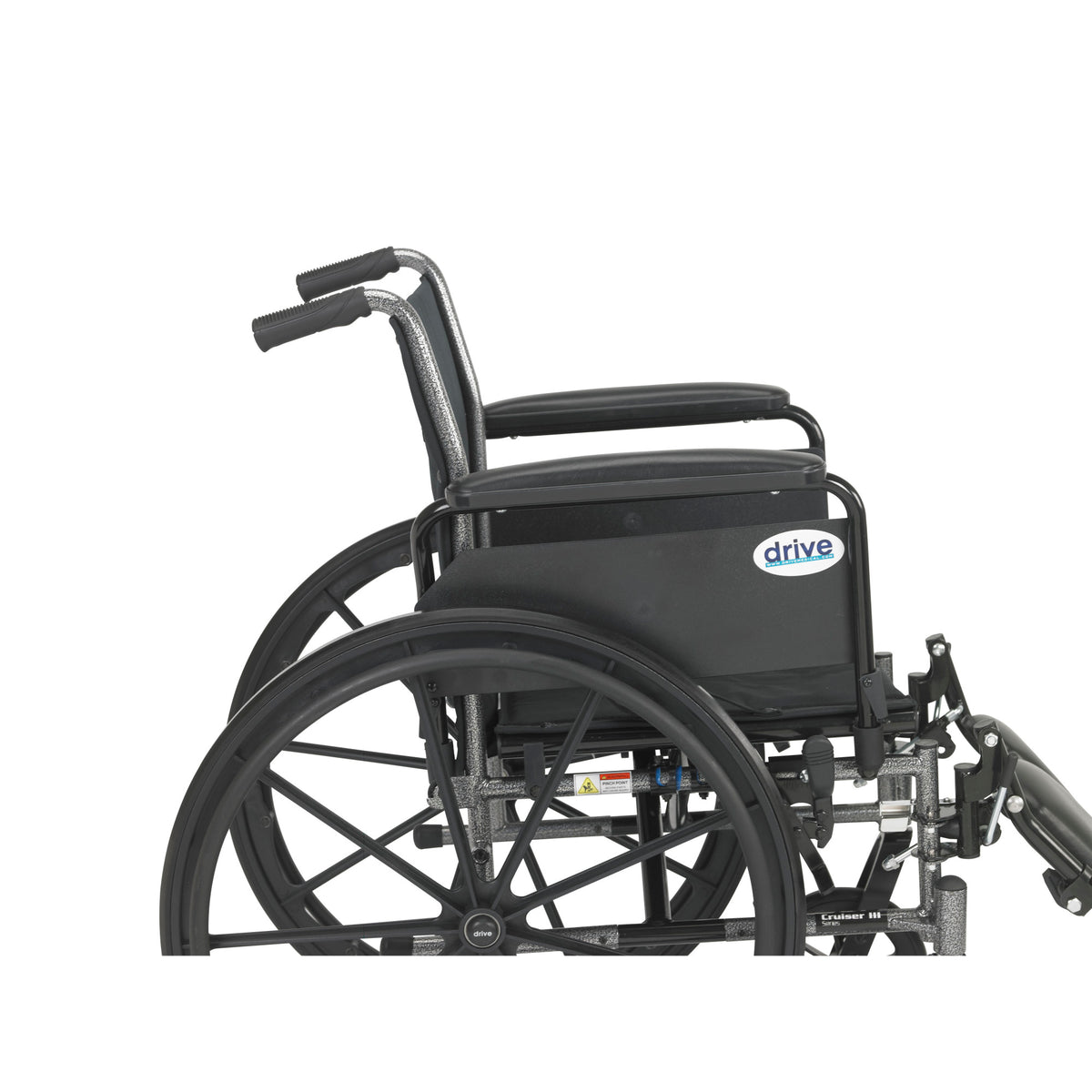 Cruiser III Light Weight Wheelchair with Flip Back Removable Arms, Full Arms, Elevating Leg Rests, 20" Seat — K320DFA-ELR