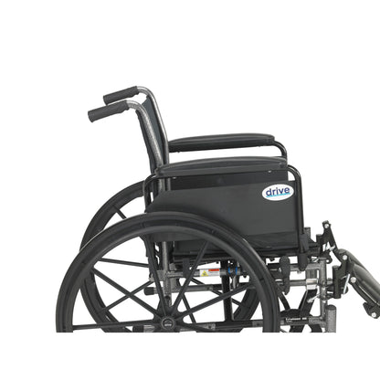 Cruiser III Light Weight Wheelchair with Flip Back Removable Arms, Full Arms, Elevating Leg Rests, 20" Seat — K320DFA-ELR