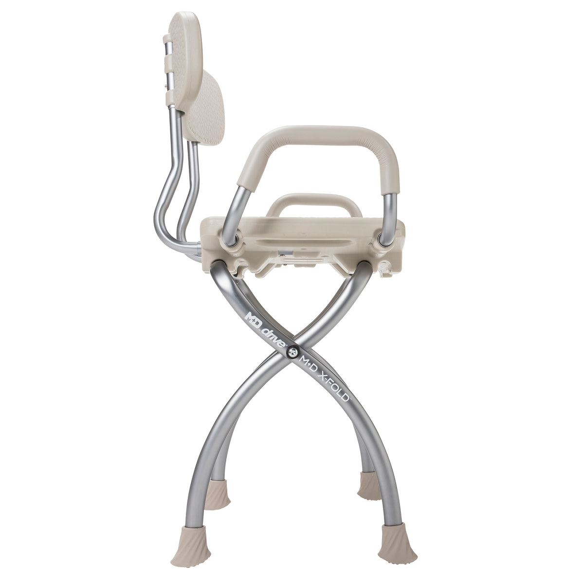 MD by Drive X-Fold Shower Chair, Stone — MD50100TP