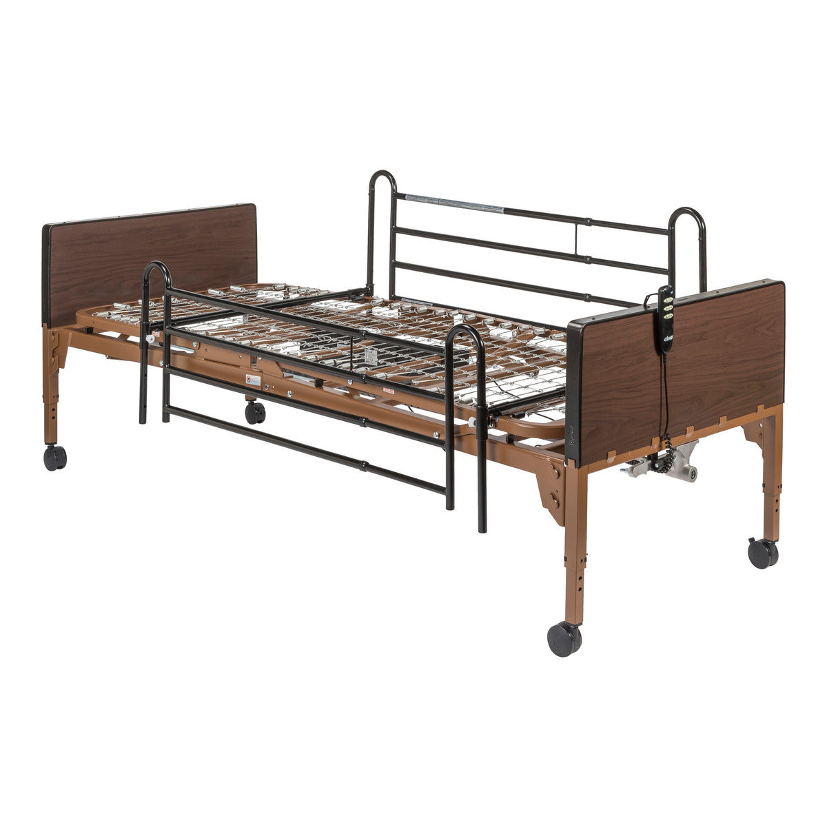 Delta Ultra Light Semi Electric Hospital Bed with Full Rails — 15030BV-FR