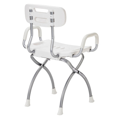MD by Drive X-Fold Shower Chair, Pearl — MD50100WH