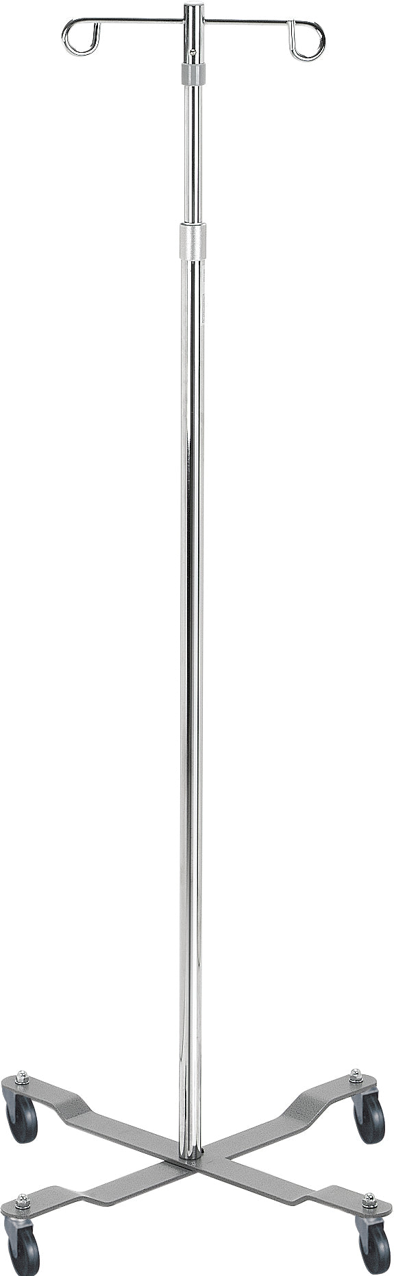 Economy Removable Top I. V. Pole, 4 Hook Top, Chrome — 13033