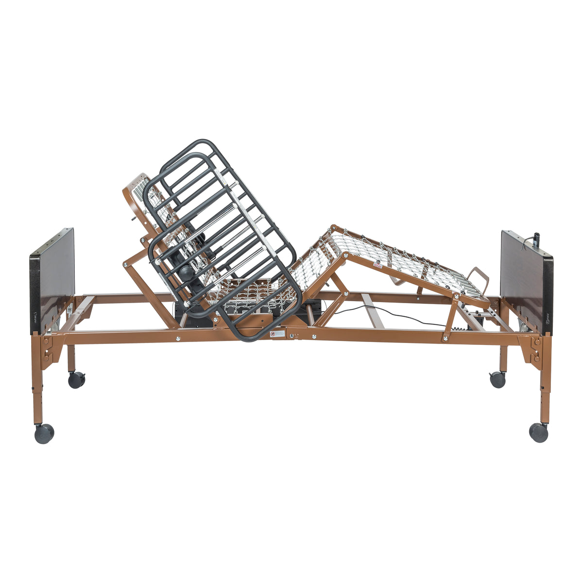 Delta Ultra Light Semi Electric Hospital Bed with Half Rails — 15030BV-HR
