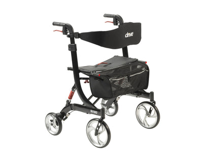 Nitro Euro Style Rollator Rolling Walker, Heavy Duty, Black — 10266HD-BK