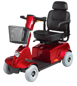Fortress 1700 DT 4-Wheel Midsize Scooter In Red