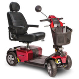 Red coloured Pride Mobility 10 LX scooter with suspension