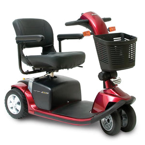 Pride Mobility Victory Twin scooter in candy apple red