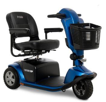 Pride Mobility Victory 10.2 3-wheel scooter in blue