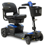 Pride Mobility Jazzy Zero Turn 4-Wheel travel scooter in blue
