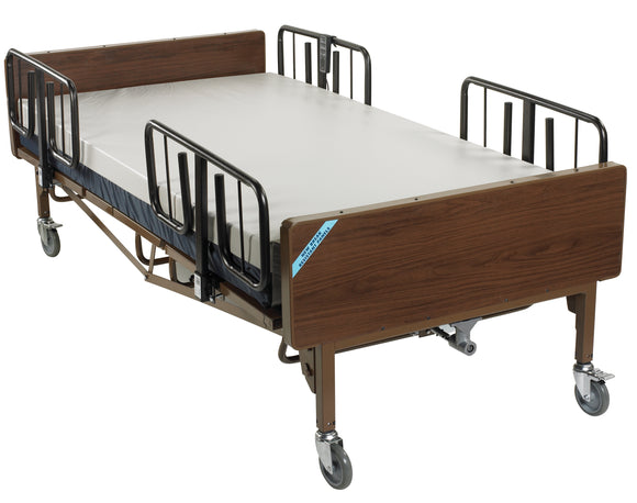 Full Electric Super Heavy Duty Bariatric Hospital Bed with Mattress and 1 Set of T Rails