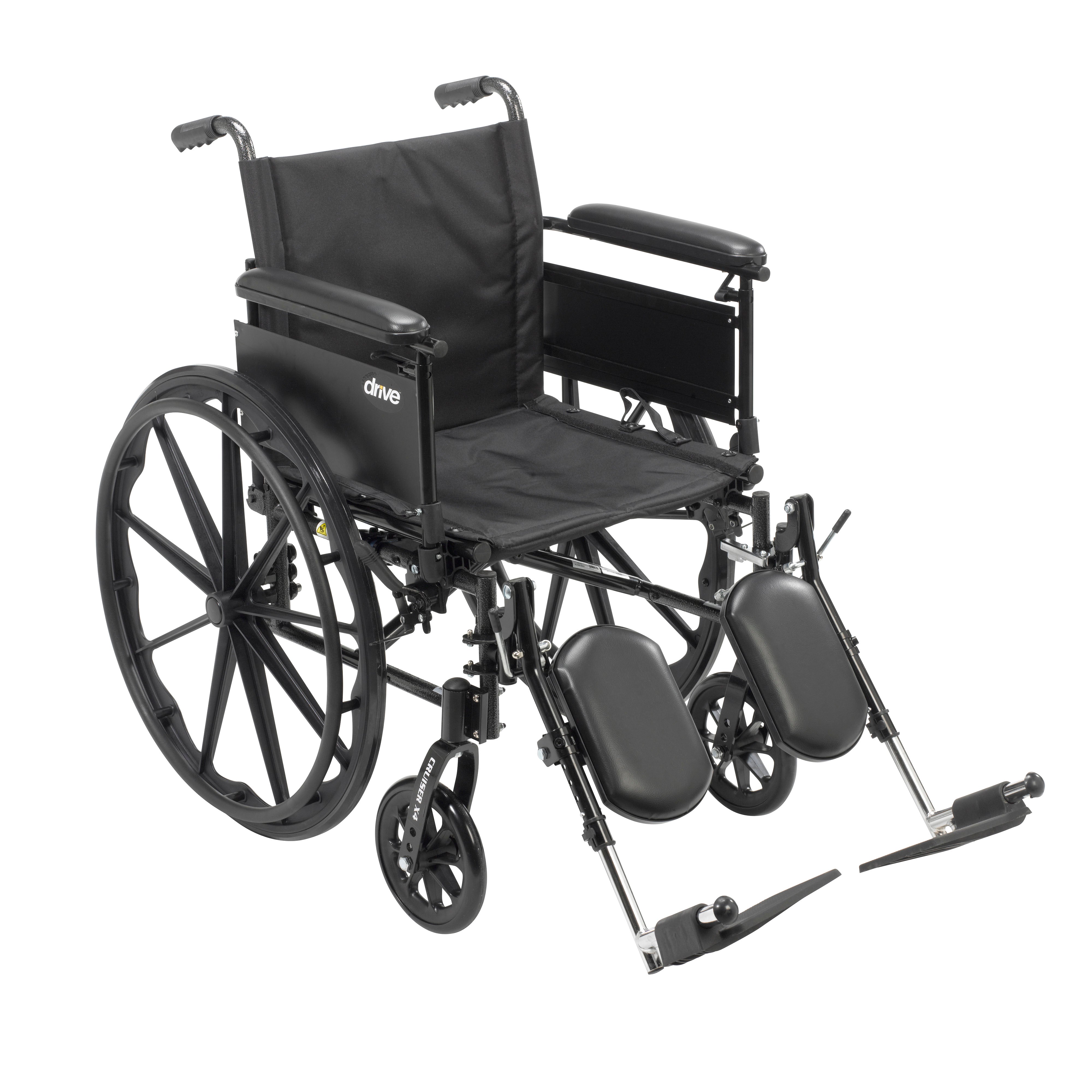 Cruiser X4 Lightweight Dual Axle Wheelchair with Adjustable Detachable ...