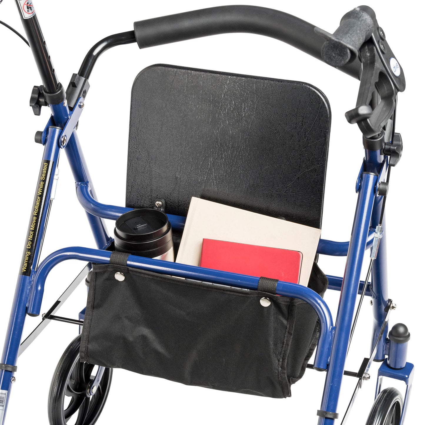 Four Wheel Rollator Rolling Walker with Fold Up Removable Back Support, Blue