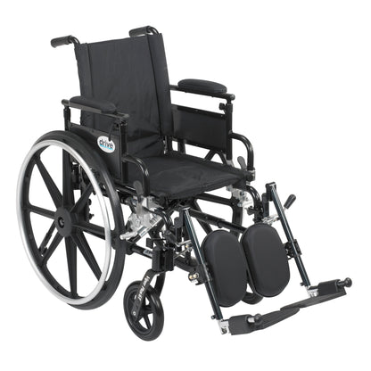Viper Plus GT Wheelchair with Flip Back Removable Adjustable Desk Arms, Elevating Leg Rests, 18" Seat