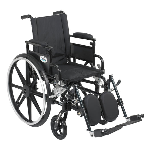 Viper Plus GT Wheelchair with Flip Back Removable Adjustable Desk Arms, Elevating Leg Rests, 18" Seat