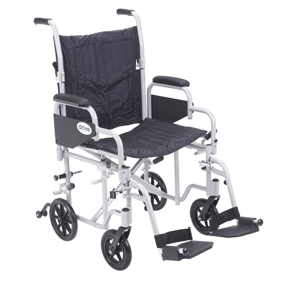 Poly Fly Light Weight Transport Chair Wheelchair with Swing away Footrests, 20