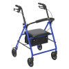 Rollator Rolling Walker with 6" Wheels, Blue