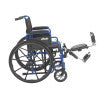Blue Streak Wheelchair with Flip Back Desk Arms, Elevating Leg Rests, 18" Seat