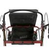 Aluminum Rollator Rolling Walker With Fold Up And Removable Back Support And Padded Seat, Red