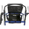 Rollator Rolling Walker with 6" Wheels, Fold Up Removable Back Support and Padded Seat, Blue
