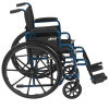 Blue Streak Wheelchair with Flip Back Desk Arms, Swing Away Footrests, 16" Seat