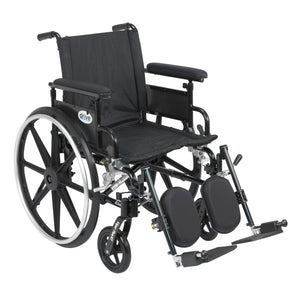 Viper Plus GT Wheelchair with Flip Back Removable Adjustable Full Arms, Elevating Leg Rests, 20" Seat