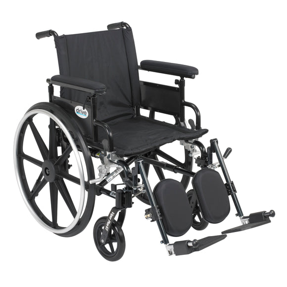 Viper Plus GT Wheelchair with Flip Back Removable Adjustable Full Arms, Elevating Leg Rests, 20