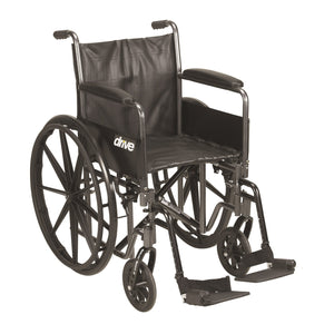 Silver Sport 2 Wheelchair, Detachable Full Arms, Swing away Footrests, 16" Seat