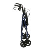 Aluminum Rollator Rolling Walker with Fold Up and Removable Back Support and Padded Seat, Blue
