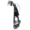 Rollator Rolling Walker with 6" Wheels, Fold Up Removable Back Support and Padded Seat, Blue