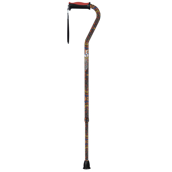 RMS Quad Cane - Adjustable Walking Cane with 4-Pronged Base for Extra  Stability - Foam Padded Offset Handle for Soft Grip - Works for Right or  Left