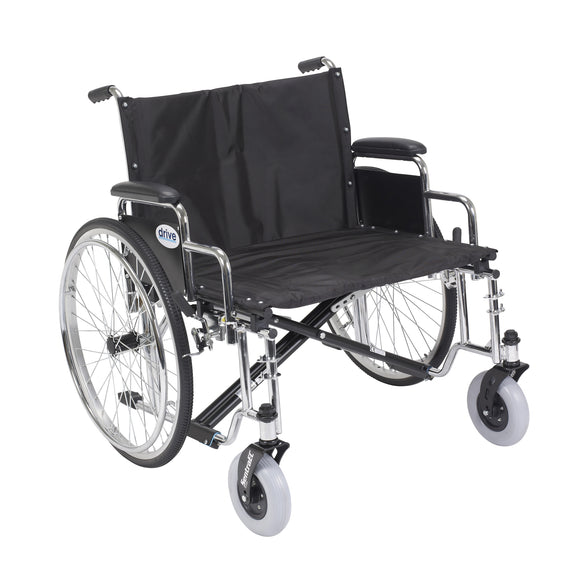 Sentra EC Heavy Duty Extra Wide Wheelchair, Detachable Desk Arms, 26